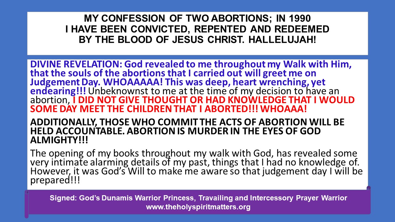 Confession of Abortions